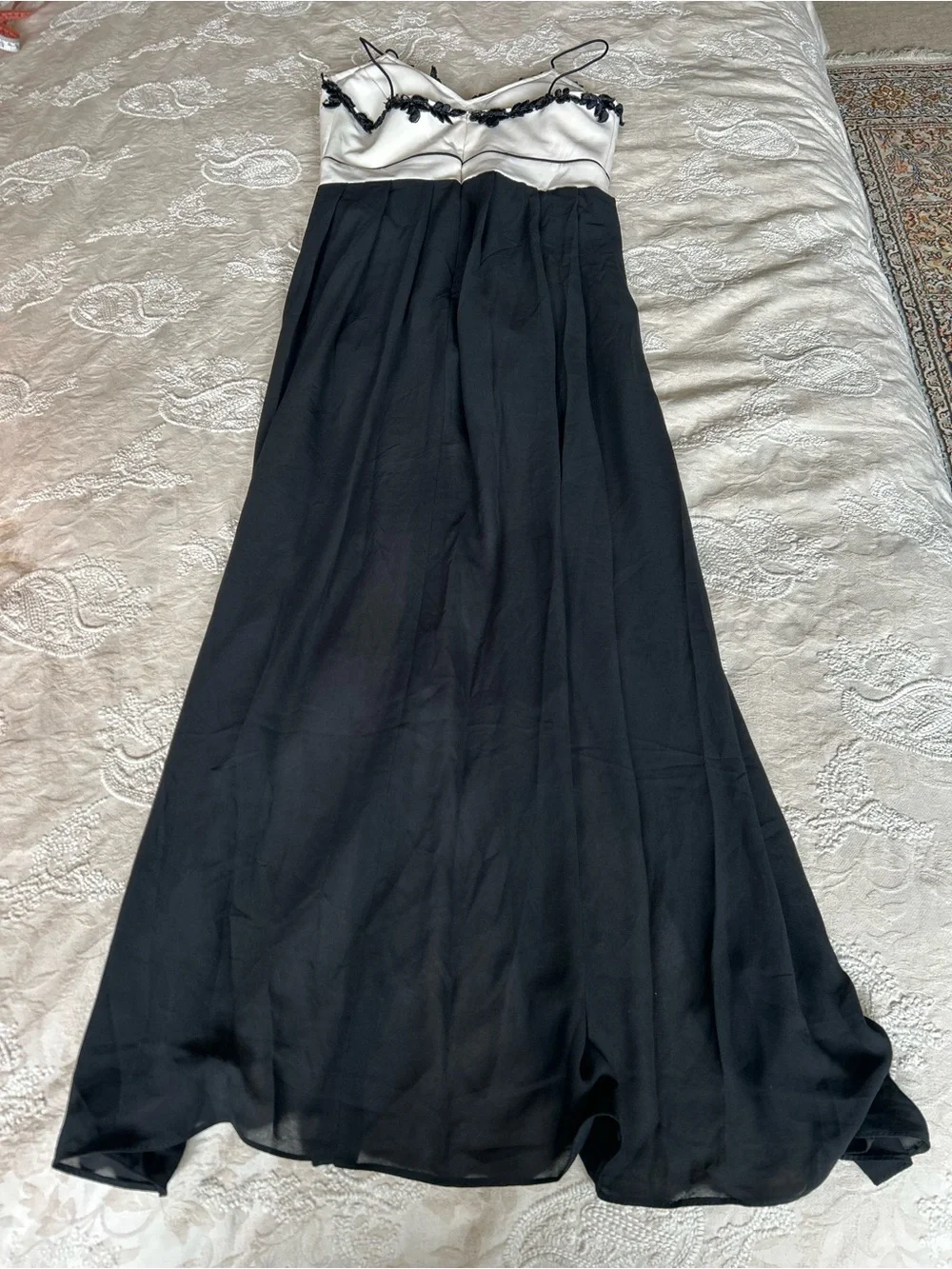 ✨DP Fashion Romantic B&W Layered Maxi Dress - Built-In Bra & Short skirt XS - Picture 8 of 15